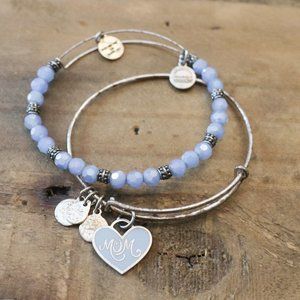 MOM Bundle 3 Bangles Alex Ani Purple Blue